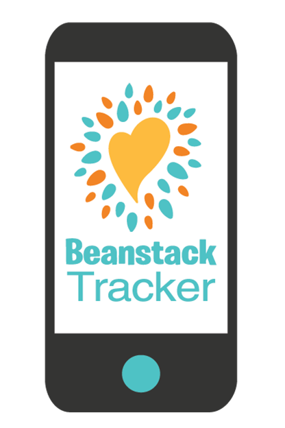 Smartphone with Beanstack Tracker app
